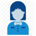 Garcom Avatar Mulher Ícone