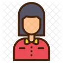 Garcom Avatar Mulher Ícone