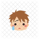 Garcon Emoji Triste Icône