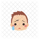 Garcon Emoji Triste Icône
