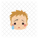 Garcon Emoji Triste Icône