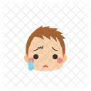 Garcon Emoji Triste Icône