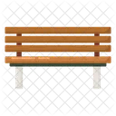 Wooden Bench Park Bench Outdoor Furniture Icon