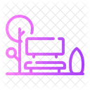 Garden Park Bench Icon