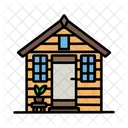 Garden Shed Wooden Storage Icon