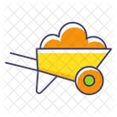 Wheelbarrow Garden Growing Icon