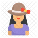 Woman Girl Hat Icon