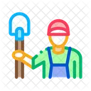 Shovel Worker Gardener Icon