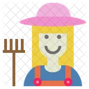 Gardener Girl Farmer Icon