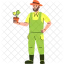 Farmer Seedling Agriculture Icon