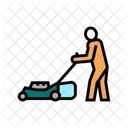 Gardener Lawn Mower Icône