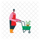 Gardener Working Farming Irrigation Icon