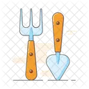 Gardening Fork And Trovel  Icon