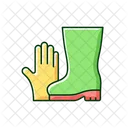 Gardening gloves and boots  Icon