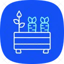 Urban Farming Blue Icon Icon