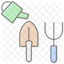 Gardening Tools Lineal Color Icon Icon