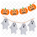 Garland Decor Haunted Party Icon