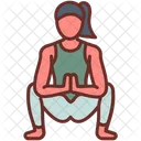 Garland Pose Malasana Squat Pose Symbol