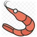 Garnelen Meeresfruchte Gekochte Garnelen Symbol