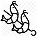 Garnelen Garnelen Flusskrebse Symbol