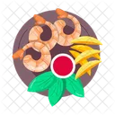 Fast Food Aufkleber Junk Food Street Food Symbol