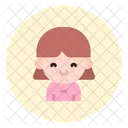 Criancas Menina Personagem Ícone