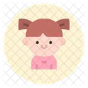 Criancas Menina Personagem Ícone