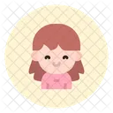 Criancas Menina Personagem Ícone