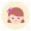 Criancas Menina Personagem Ícone