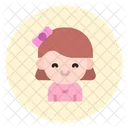 Criancas Menina Personagem Ícone