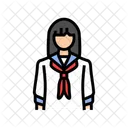 Japao Escola Menina Ícone