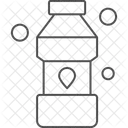 Gota De Garrafa Agua Icone De Linha Fina Ícone