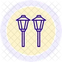 Garten Beleuchtung Im Freien Symbol