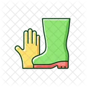 Gartenhandschuhe und Stiefel  Symbol