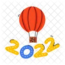 Happy New Year 2022 Balloon Gas Balloon Icon