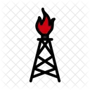 Gas Burning Gas Tower Fire Flame Icon