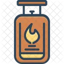 Gas Flame Burn Icon