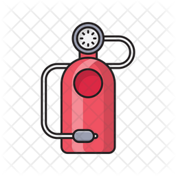 Gas Cylinder Icon - Download in Colored Outline Style