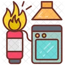 Gas Fire Combustion Gasses Burner Icon