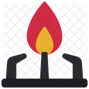 Gas Hob Lit Icon