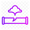 Gas Leak Broken Pipe Pollution Icon