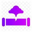 Gas Leak Broken Pipe Pollution Icon