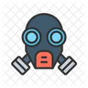 Gas Mask Chemical Warfare Hazardous Material Icon