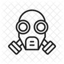 Gas Mask Chemical Warfare Hazardous Material Icon