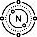 Nitrogeno Gas Molecular Icono