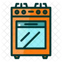 Gas Oven Stove Cookware Icon