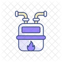 Gas pipe meter  Icon