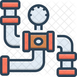 Gas Pipeline Icon - Download in Colored Outline Style