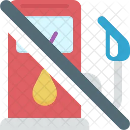 Gas pump slash  Icon