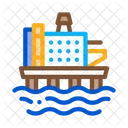 Offshore Gas Station Icon